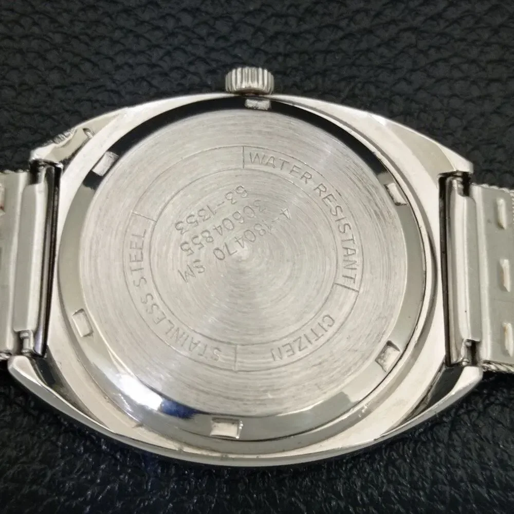 Vintage 1972 Citizen Manual Wound Mens Silver Watch & Silver accents